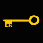 Gold Key on Black. Custom Photo Sculptures