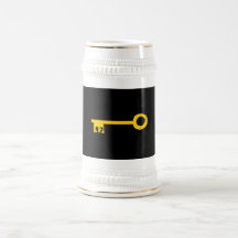 Gold Key on Black. Mug