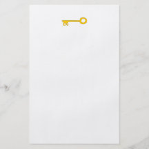Gold Key on White. Personalized Flyer