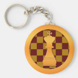 Gold King Chess Piece Key Chains