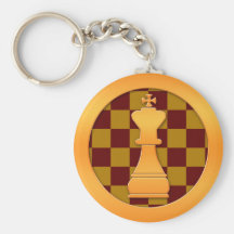 Gold King Chess Piece Key Chains