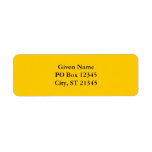 Gold Return Address Label
