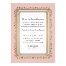 Gold & Lace Baroque Formal Elegant Wedding Invite