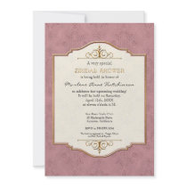 Gold & Lace Classic Formal Elegant Bridal Shower Personalized Invite