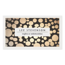 Gold Leaf Look Chic Modern Spa Business Card