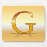 gold letter “G " Mouse Pad