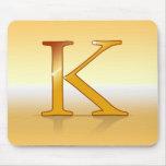 gold letter “K " Mouse Pads