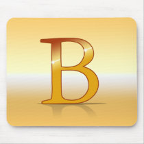 gold lettre "B" Tapis De Souris