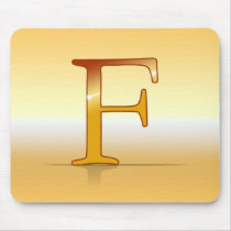 gold lettre "F" Tapis De Souris