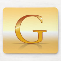 gold lettre "G" Tapis De Souris