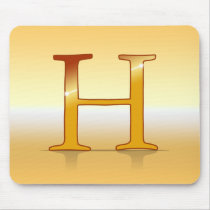 gold lettre "H" Tapis De Souris