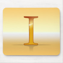 gold lettre "I" Tapis De Souris