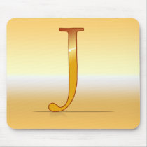 gold lettre "J" Tapis De Souris