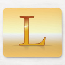 gold lettre "L" Tapis De Souris