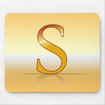 gold lettre "S" Tapis De Souris