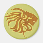 Gold Lion Fridge Magnet