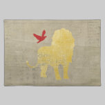 Gold Lion Silhouette Placemat placemats