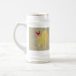 Gold Lion Silhouette Stein Mug