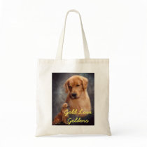 Gold Love Goldens Tote Bag