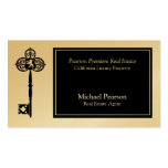 Gold Luxury Real Estate Agent Business Card business cards