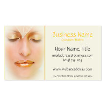 Gold Makeup Woman Natural Business Cards