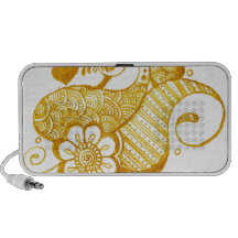 Gold Mehndi henna art Mini Speaker