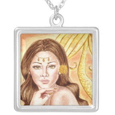 Gold Mermaid Necklace by ginagammon