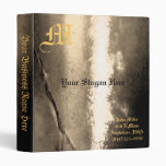 Gold Metal Monogram Business Presentation Binder