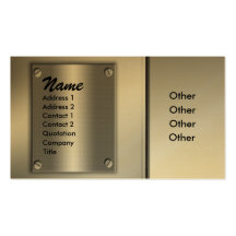 Gold Metal Plates Business Cards