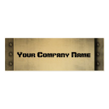 Gold Metal With Rivets Border Business Cards
