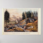 Gold Mining in California Print