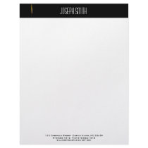 Gold Modern Fountain Letterhead Business Design