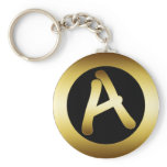 GOLD MONOGRAM A KEY CHAINS
