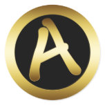 GOLD MONOGRAM A STICKER