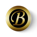 GOLD MONOGRAM B BUTTON