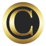 GOLD MONOGRAM LETTER C stickers