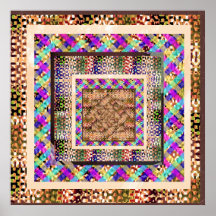 Gold n Purple Sparkle Wall Decorations Poster