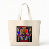Gold n Silver Jewels: Engraved Embroidered Look Canvas Bag