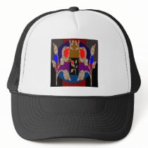 Gold n Silver Jewels: Engraved Embroidered Look Trucker Hat