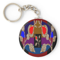 Gold n Silver Jewels: Engraved Embroidered Look Key Chains