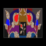 Gold n Silver Jewels: Engraved Embroidered Look postcards