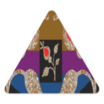 Gold n Silver Jewels: Engraved Embroidered Look Triangle Stickers
