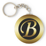 GOLD NOGRAM B KEY CHAINS