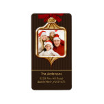 Gold Ornament Frame PHOTO Return Address Label