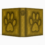 GOLD PAW PRINT BINDER