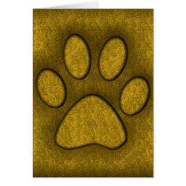 GOLD PAW PRINT CARDS
