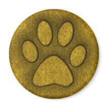 GOLD PAW PRINT MAGNETS