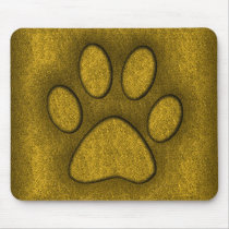 GOLD PAW PRINT MOUSEPADS
