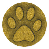 GOLD PAW PRINT STICKERS