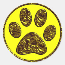 GOLD PAW PRINT STICKER